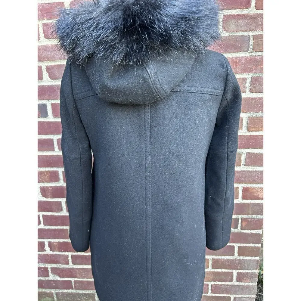 J. Crew Chateau Parka in Italian Stadium-Cloth Black 2 - Picture 11 of 12